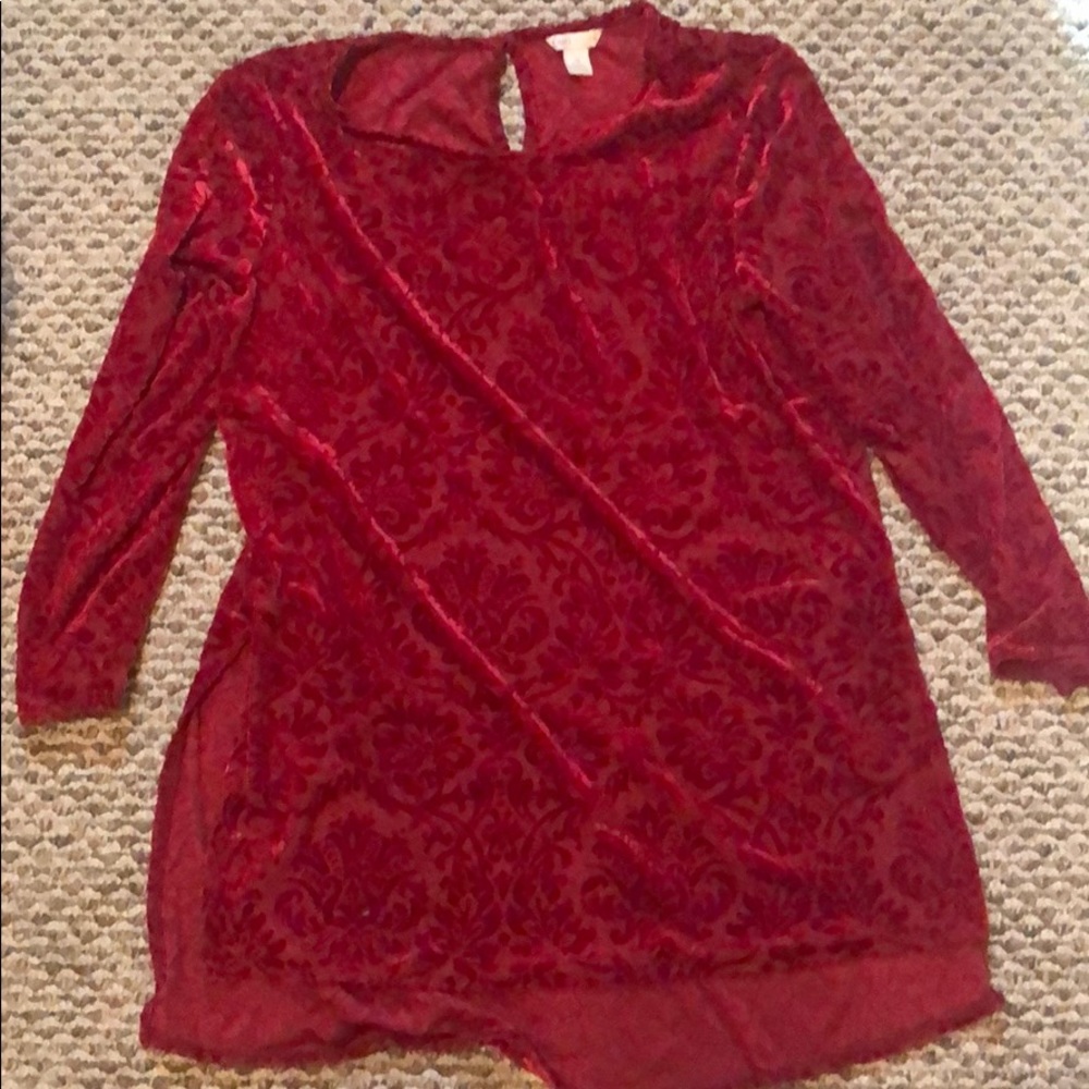 Small red blouse